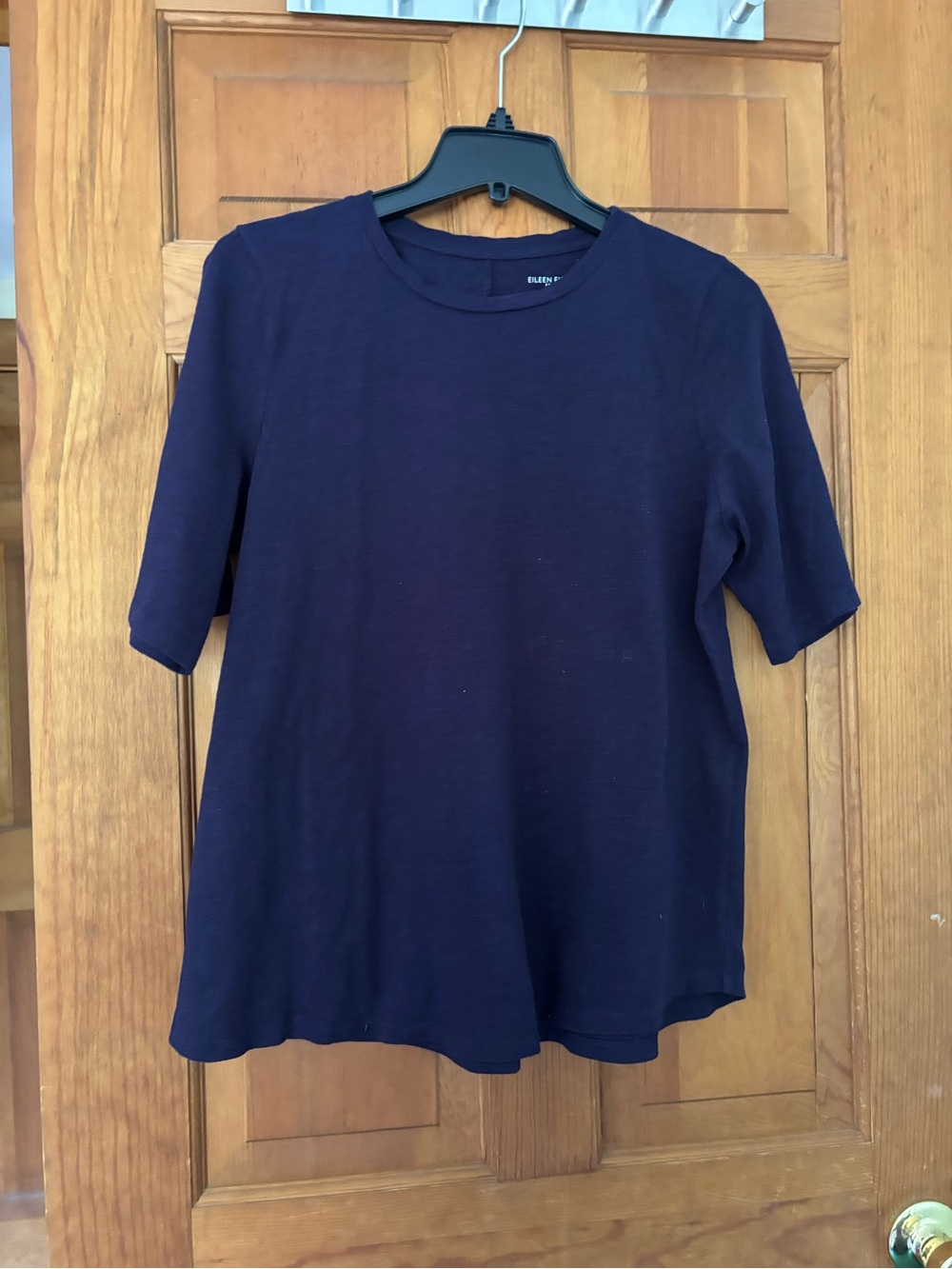 Eileen Fisher Deep Navy Short Sleeve Crewneck Tee